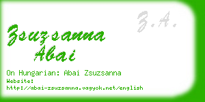 zsuzsanna abai business card